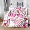 1pc Pink Piglet & Friends Cloudy Sky Throw Blanket Perfect for Home Decor, Couch Cover, Outdoor Use, Gifts, Soft Blanket for Bed, Living Room, Travel