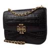 Tory Burch Britten Crocodile Pattern Chain Double T Logo Leather Shoulder Crossbody Bag Small Women Bags Chocolate 141029-206