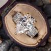 Модное универсальное кольцо с кубическим цирконием для женщин Простое стильное свадебное аксессуар для невесты Вечерние украшения Прямая поставка