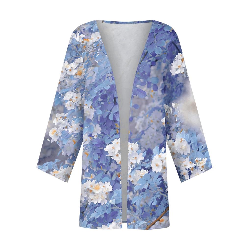 Женская повседневная модная легкая куртка средней длины с принтом, кардиган