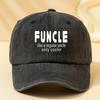 A Unisex Printed FUNCLE Baseball Cap Washed Vintage Outdoor Lightweight Curved Brim Hat Trucker Baseball Cap Suitable for Cas