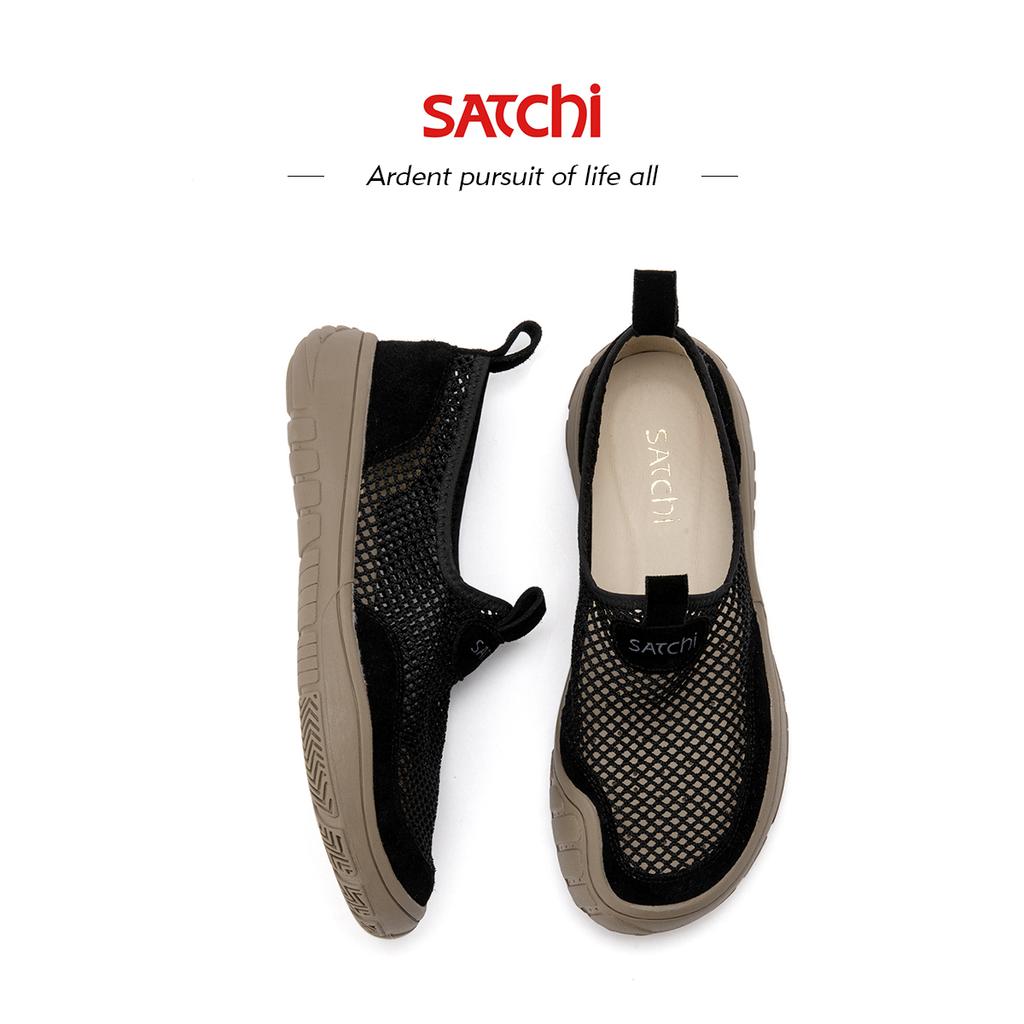 [Cow suede] Simple large mesh breathable and comfortable casual sports shoes sandals