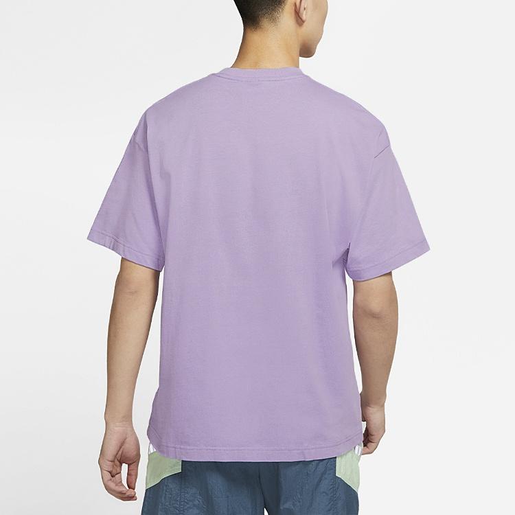 Nike Lab Solo Swoosh Basic Sports Short Sleeve Purple Men's DA0321-563
