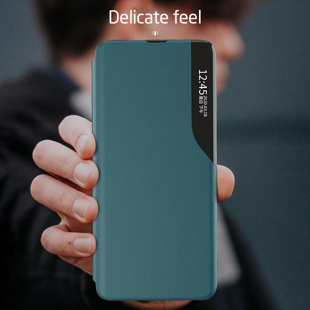 Samung A54 5G Case Smart View Magnetic Leather Flip Stand Cover For Samsung S25 Ultra S24 Plus S23 S22 Samsung A24 35 25 15 A55 A35 A20s Book Coque