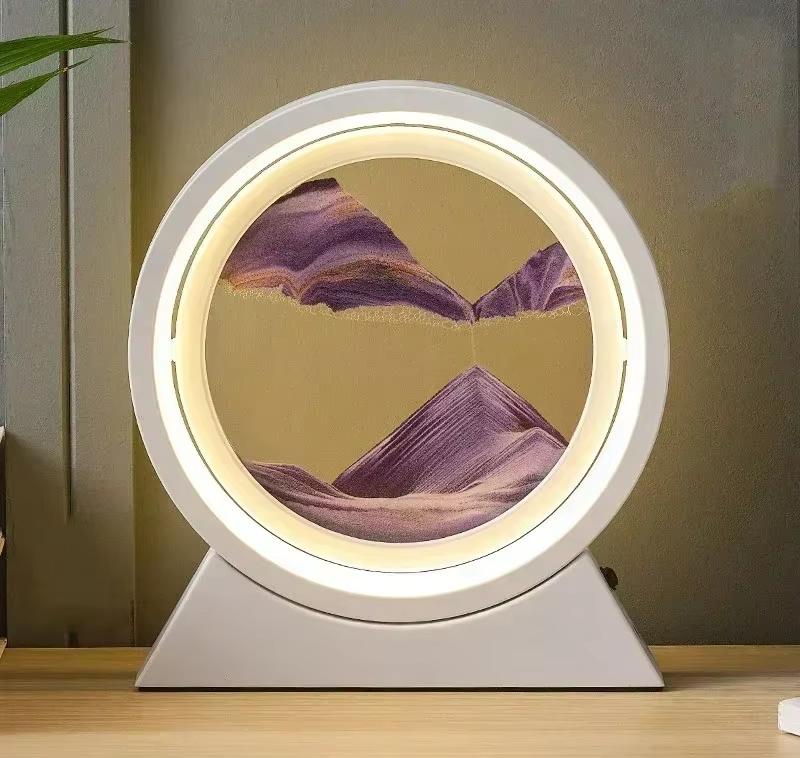 Песочный пейзаж Кинетическое песочное искусство Картина из песка Песочные часы Настольная лампа Динамичные песочные часы Движущаяся песочная живопись Текучий песок Домашний декор