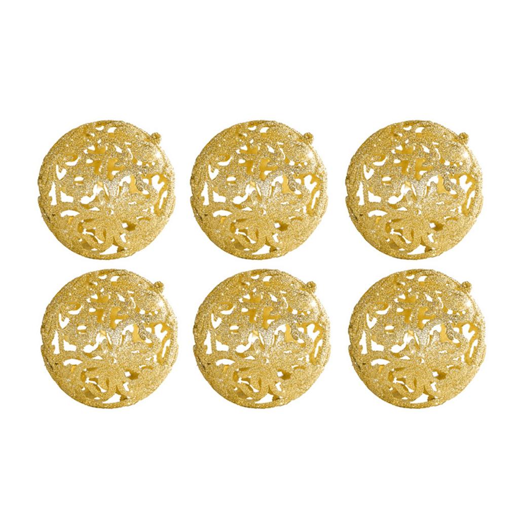 6 шт. Блестящий полый елочный шар 55 мм Небьющиеся декоративные шары для украшения елки
