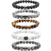 Men Women Bracelet Natural Stone Bead Magnetic Hematite Exotic Chain Jewelry