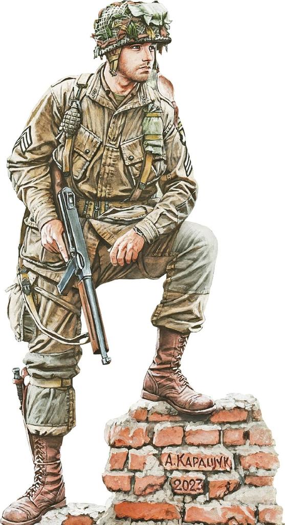 Classy Hobby American Airborne Soldier Plastic Model CLHMC16014 1/16