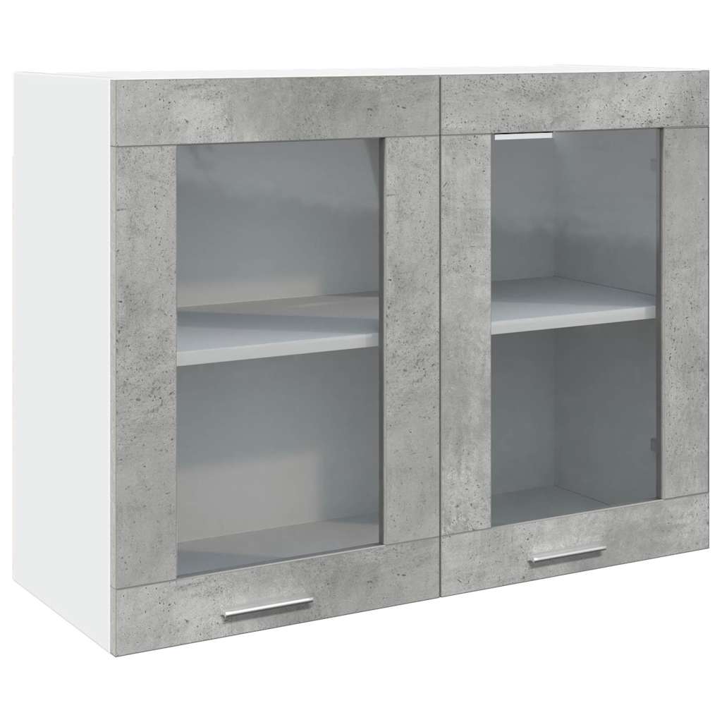 7 Piece Kitchen Furniture Set Lyon Concrete Grey Particleboard