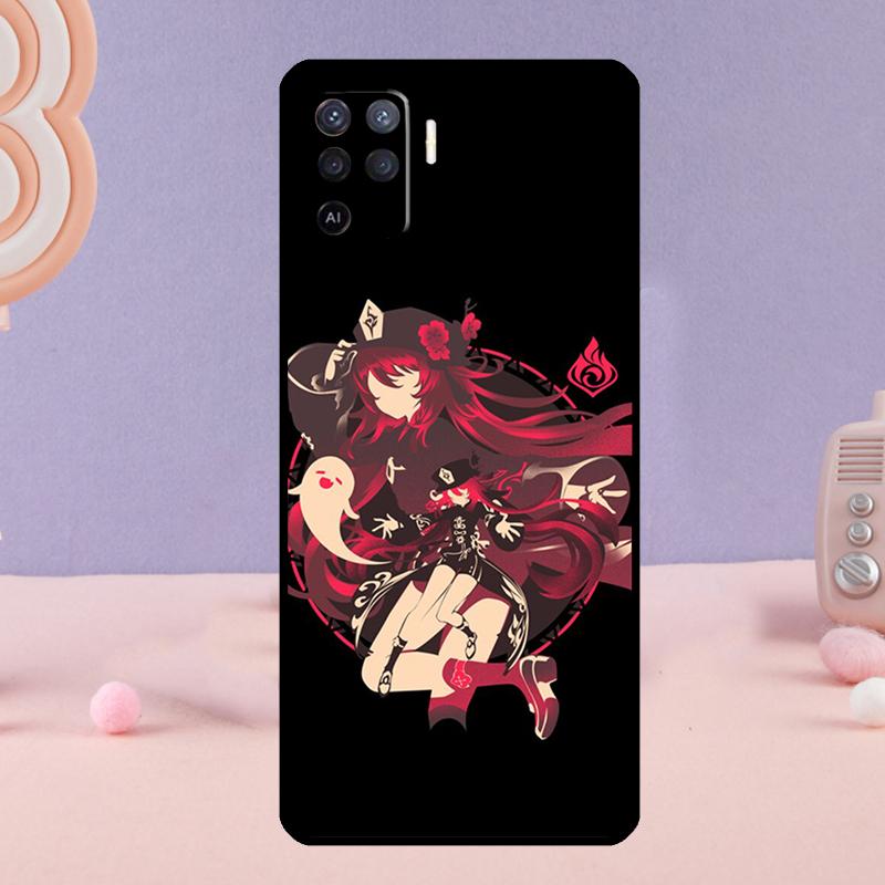 Чехол для телефона Genshin Impact Ху Тао Для Oppo A18 A38 A58 A78 A98 A74 A94 A54 A40 A60 A80 A16 A76 A96 A15 A57S A17 A77