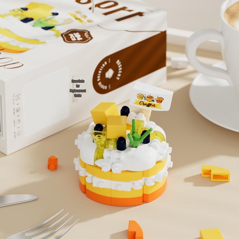 Совместимый с Lego набор для сборки торта на день рождения: Игрушка Рулет для детей - Идеальный подарок на 1 июня