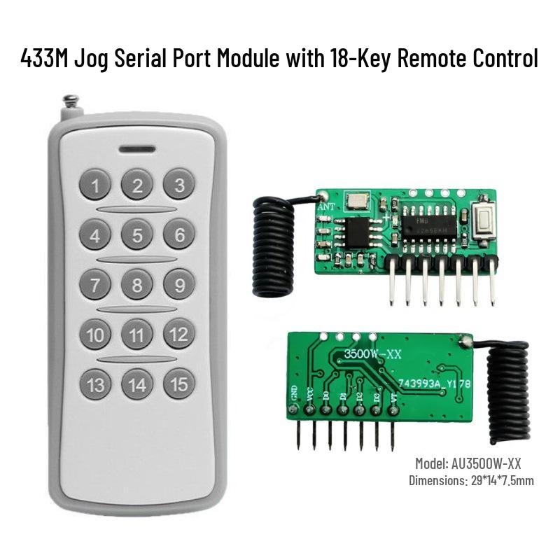 4-Channel 433MHz Superheterodyne Wireless Receiver Module - Learning Type 1527