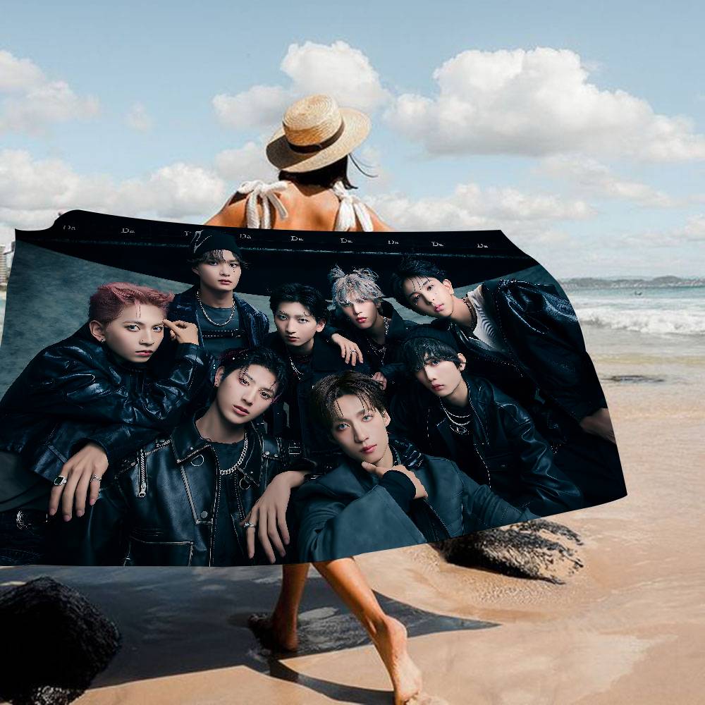 Kpop Star S-Stray Kids Anime Beach Swimming Towel Soft Absorbent Washcloth Children's Gifts For Kids Travel Camping Gym