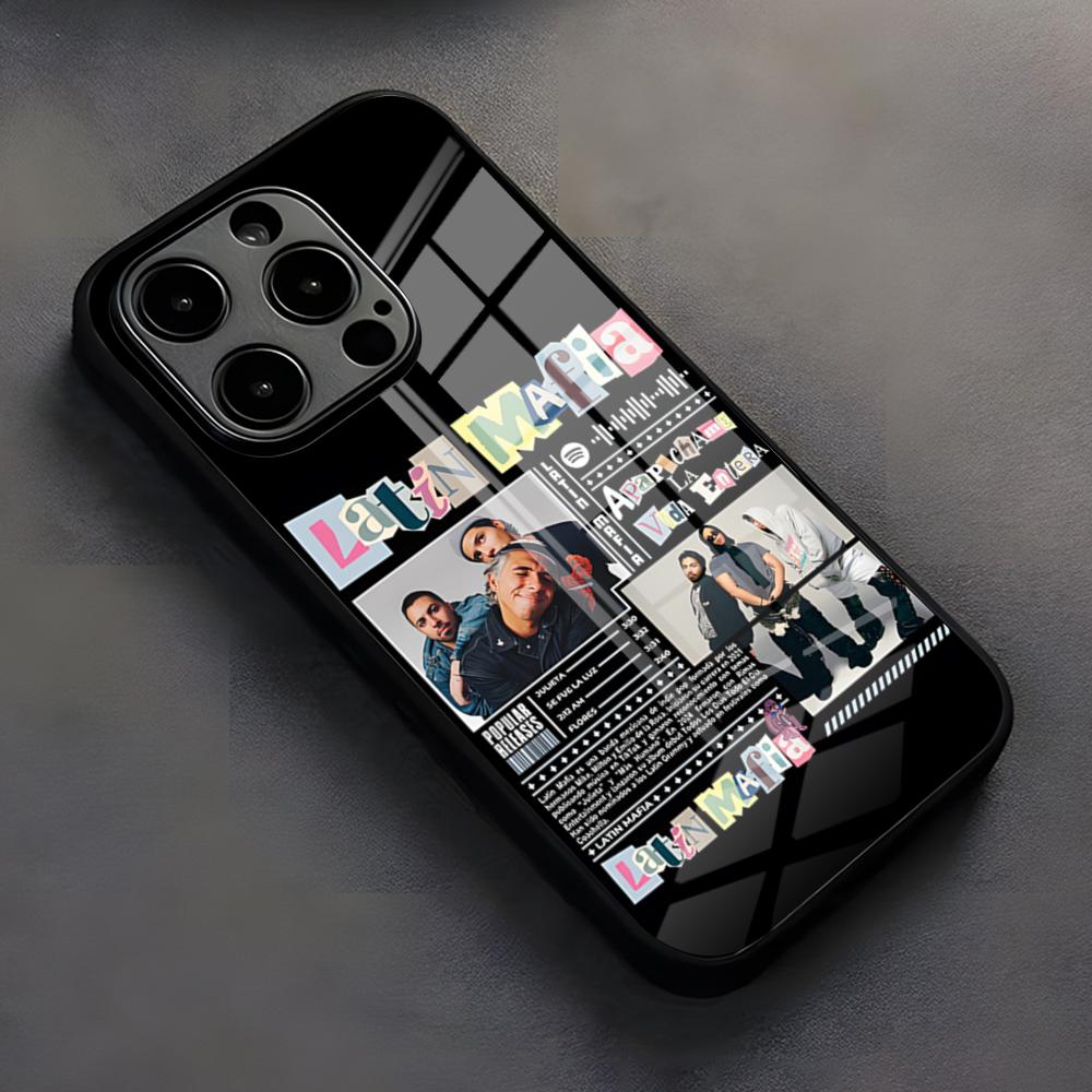 LATIN MAFIA Phone Case For IPhone 17 Pro Max 16 15 14 Pro Max 13 11 X Xs Xr 8 7Plusglass Cover