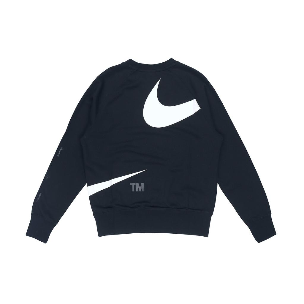 Nike Свитшот Swoosh Ft Crew с большим логотипом, вязаный, с круглым вырезом, черный DD6097-010