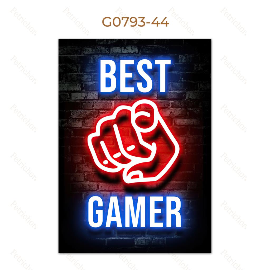 Modern Lights Gaming Zone Industrial Neon Wall Art Canvas Painting Posters Picture For Internet Cafe Bar Boy Room Home Decor