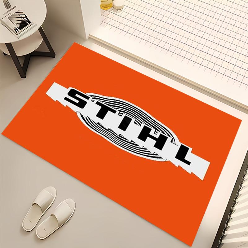 1pc Stihl logo Print Area Rug - Soft, Washable Non-Slip Indoor Mat, Living Room, Home Office Decorative Rug,Office Decorative