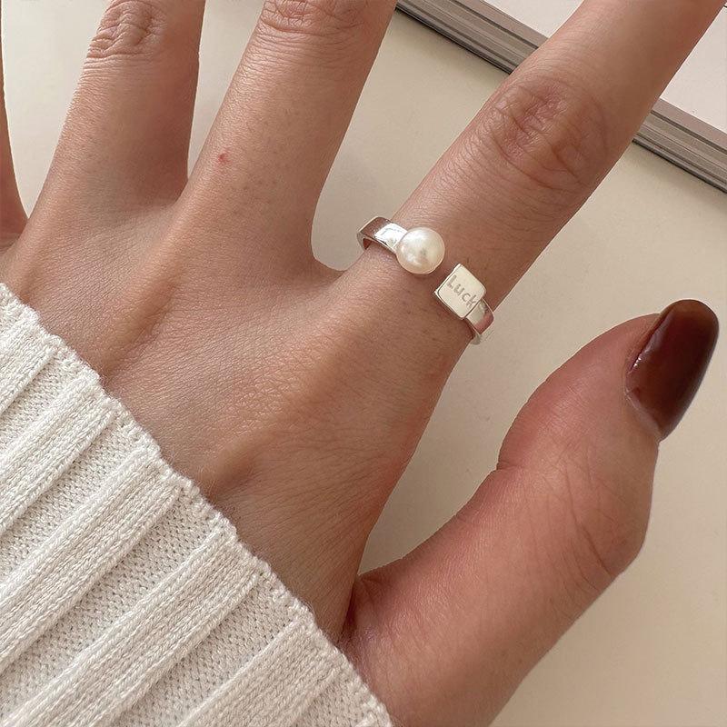 VENTFILLE 925 Stamp Silver Color Cool Multiple Styles Irregular Rings Pearl Crystal Zircon Jewelry Girls Gift Dropshipping