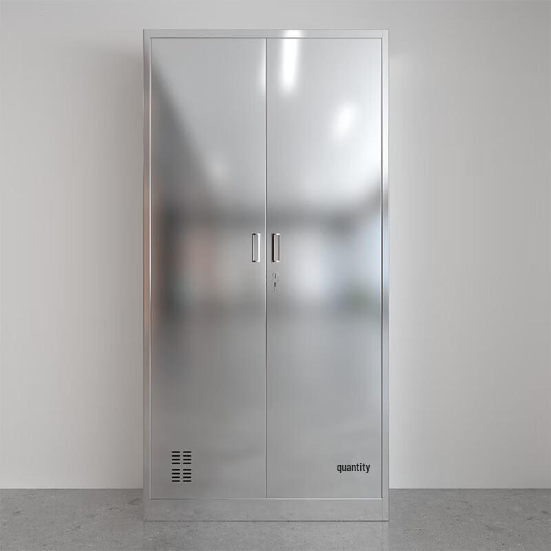 Jingwei 201 Stainless Steel Double Door Cleaning Storage Cabinet