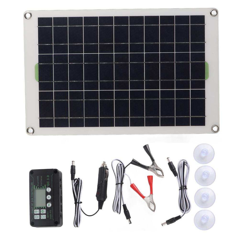 50W Solar Panel Charger Monocrystalline Silicon 30A Charge Controller Solar Panel Kit for RV Marine