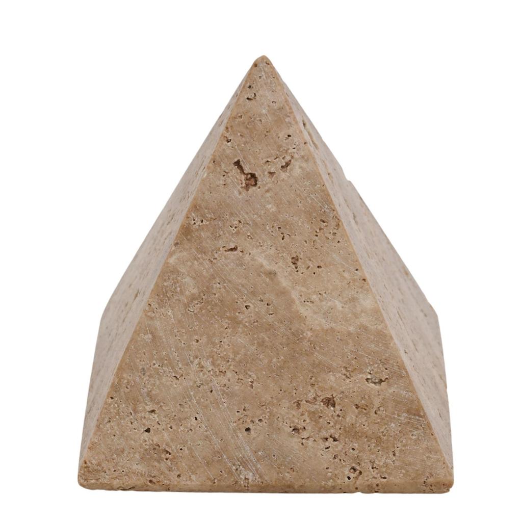 Hestia Travertine Pyramid Ornament
