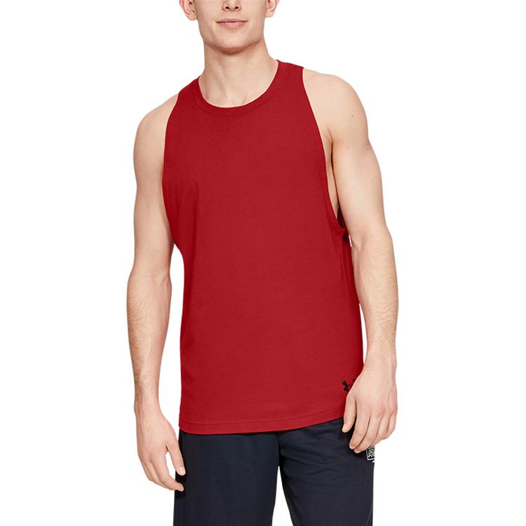 Under Armour Майка баскетбольная Baseline мужская спортивная красная 1326707-600