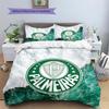 SE Palmeiras Pattern Bedding Quilt Set  Home Decoration  Gift (1 * duvet cover + 2 * pillowcase  without core)
