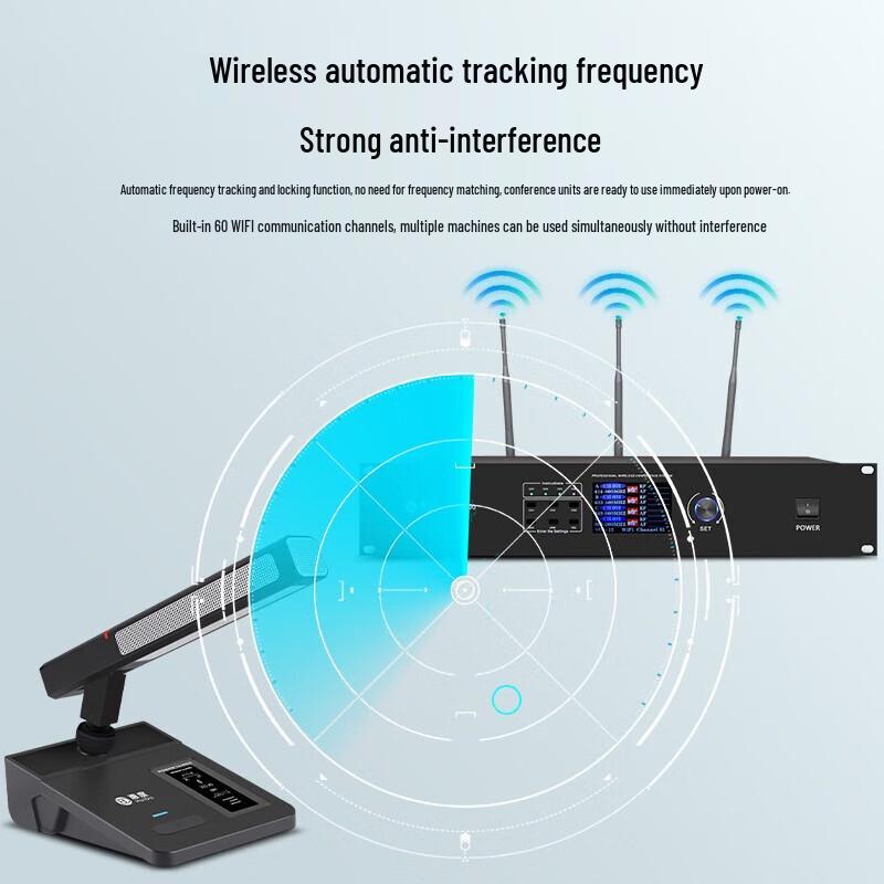 HUIDU WH-690 Wireless Video Tracking Conference Microphone System (CN version)