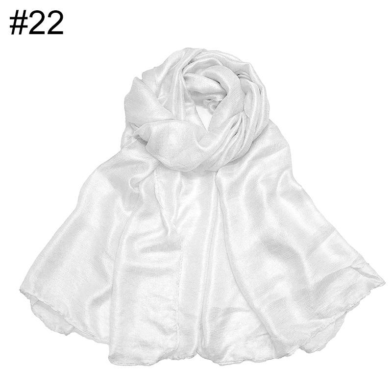 New Scarf Linen Solid Color Imitation Silk Soft Bag Head Shawl Scarf One Piece