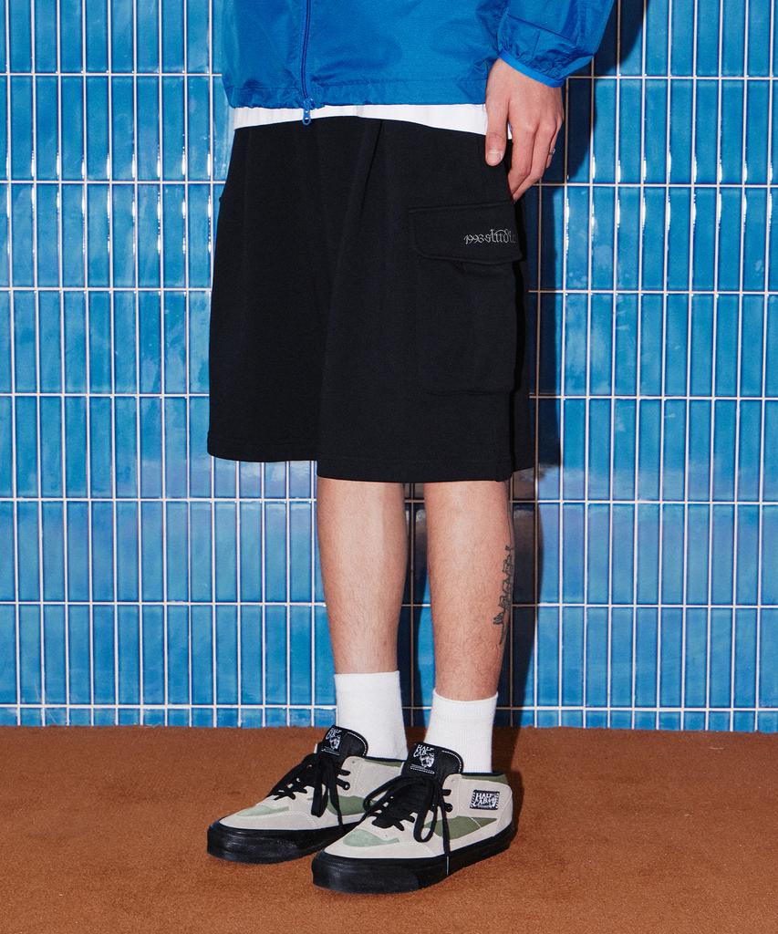 1993STUDIO Cargo Sweat Shorts_Black