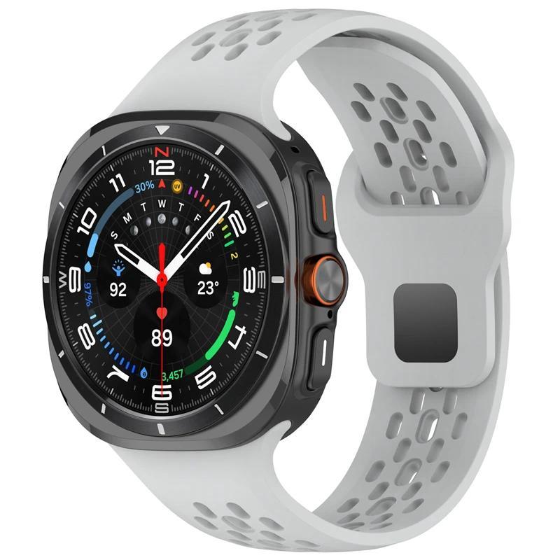 Спортивный силиконовый ремешок для Samsung Galaxy Watch Ultra 2025 47 мм, дышащий браслет для Samsung Watch Ultra correa