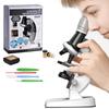 100-1200X Учебный микроскоп Набор Высокое увеличение Студенческий Биологическое наблюдение Обучение Образец со слайдом Светодиодная подсветка
