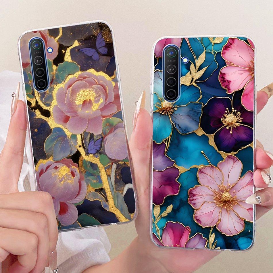 For Realme XT X2 X2Pro Cute Flower Butterfly Cat Painted Case For RealmeX2 Pro X 2 XT Soft Silicone TPU Phone Cases