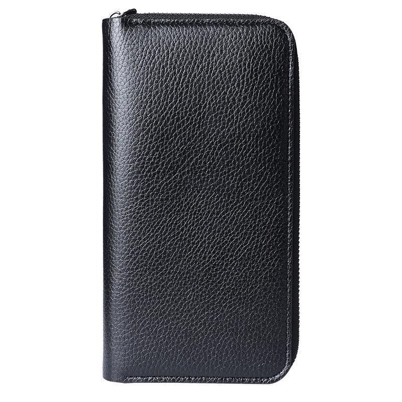Men's Long Zipper Wallet: Large Capacity Clutch with Phone Slot & Card Holder