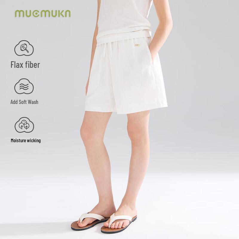 Mucmukn Girls' Linen Blend Casual Shorts