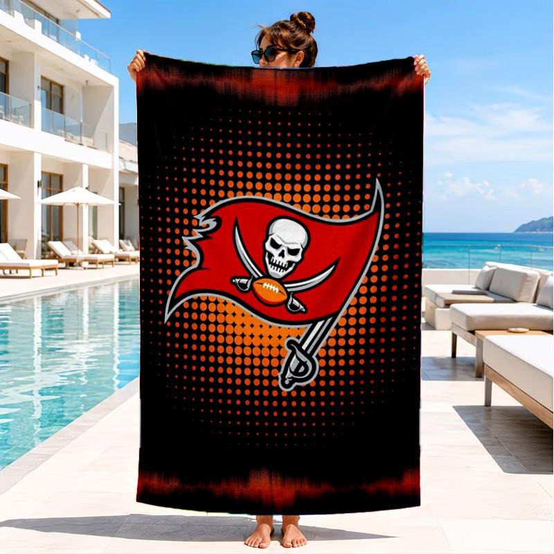 Tampa Bay Buccaneers Logo Beach Towel, Quick-drying, Easy to Care for, Suitable for Both Fitness and Beach Vacations,Sports Essential