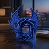 Декоративный праздничный венок 3D Креативное украшение в виде дракона, Реалистичное детализированное круглое украшение, Сезонный декор для дома Стильное настольное украшение для помещений,