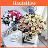 Synthetic Rose Bouquet Bundle For Wedding Decor Photography Prop Home Interior Design