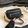PU Leather Retro Banana Bag Women Chest Bag Waist Fanny Pack Sling Crossbody Shoulder Bag Chest Bum Belt Bag Half Moon Hobo Bag