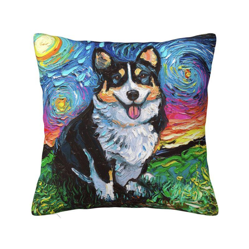 Cute Pet Dog Corgi Throw Pillow Case cm Home Decoration Cushion Cover Velvet Polyester Pillowcase Doublesided Printing