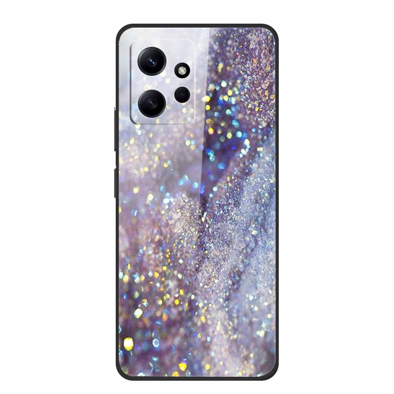 Мраморный Стеклянный Чехол для Redmi Note 12 4G Закаленное Заднее Покрытие Жесткие Чехлы для Xiaomi Redmi Note12 4G Защитная Оболочка Цветная Capa