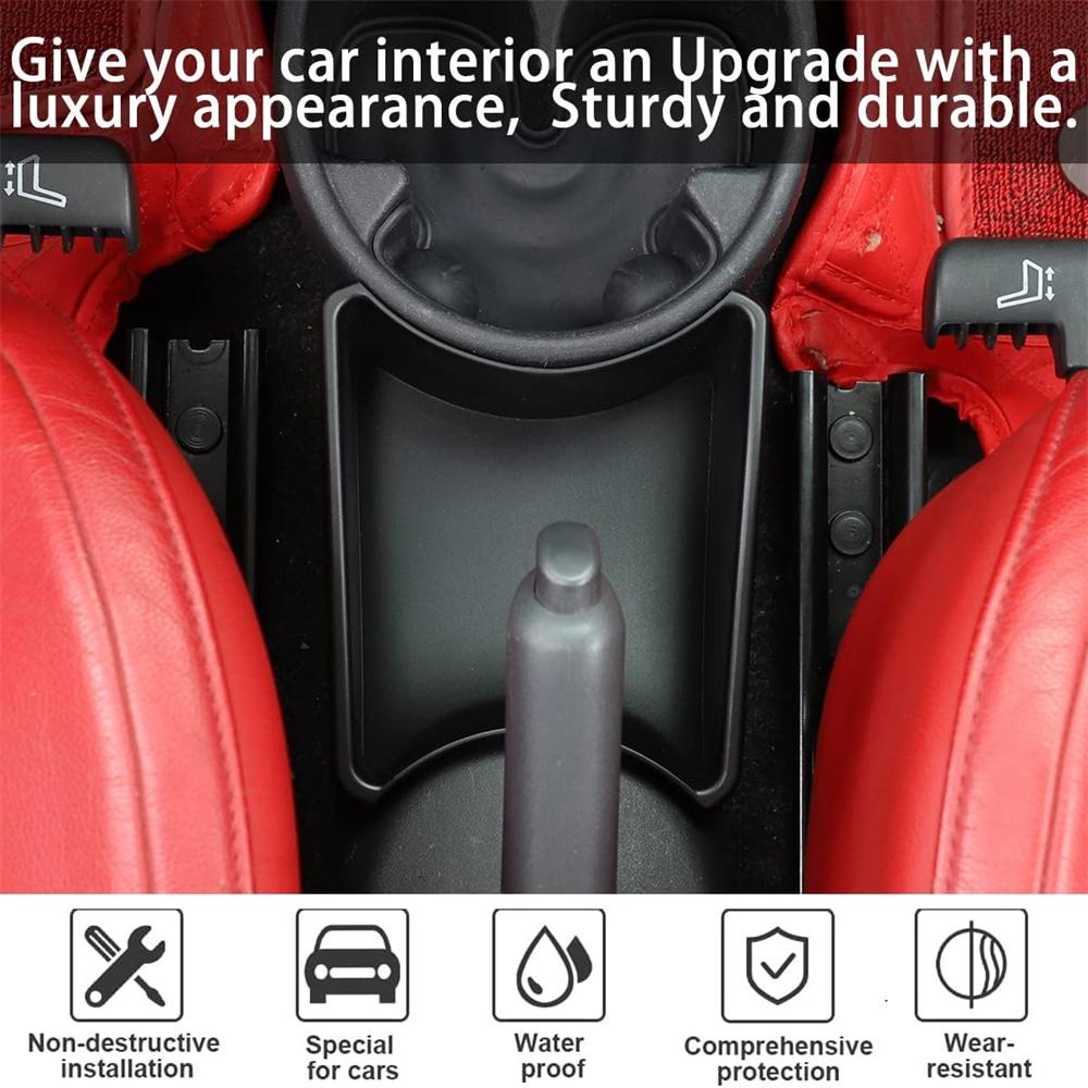 1x Аксессуары для интерьера автомобиля Ручной тормоз Передний ящик для хранения ABS Для Fiat 500 2011-15