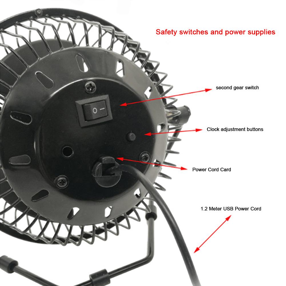 Новый горячий USB LED часы мини-вентилятор с отображением температуры в реальном времени настольный 360 охлаждающий вентилятор для дома офиса лето