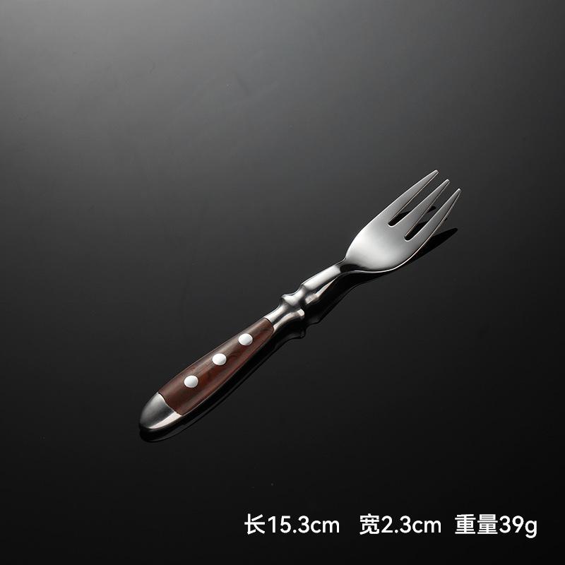 6piece stainless steel handle kitchen knife set suitable for home kitchen and dining room including steak knife forks and spoons