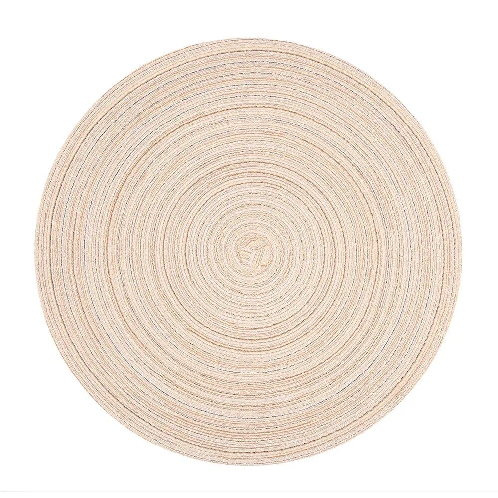 6 шт. плетеные круглые коврики для кухонных обеденных столов, дорожка для обеденного стола, теплоизоляция, нескользящие моющиеся салфетки, рождественские коврики для стола, украшение для дома, подставка для подставок