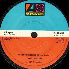 7-дюймовая пластинка DRIFTERS - White Christmas K10538 Atlantic 1974 UK Рок Б/У