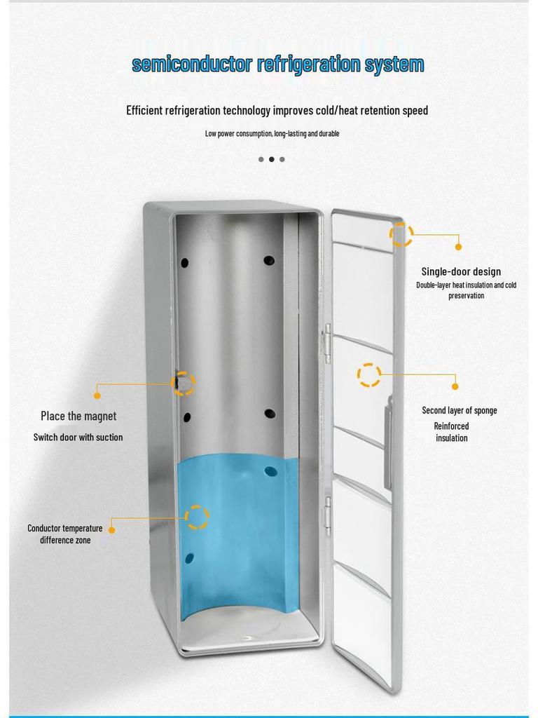 Мини-холодильник USB для быстрой заморозки: Компактный термоизолированный бокс двойного назначения для холодных/теплых продуктов