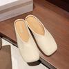 2025 новая корейская версия нежных фееричных мягких туфель Мюли на плоской подошве, повседневные туфли-однопедальки с закрытым мыском, полушлепанцы для женщин для ношения на улице