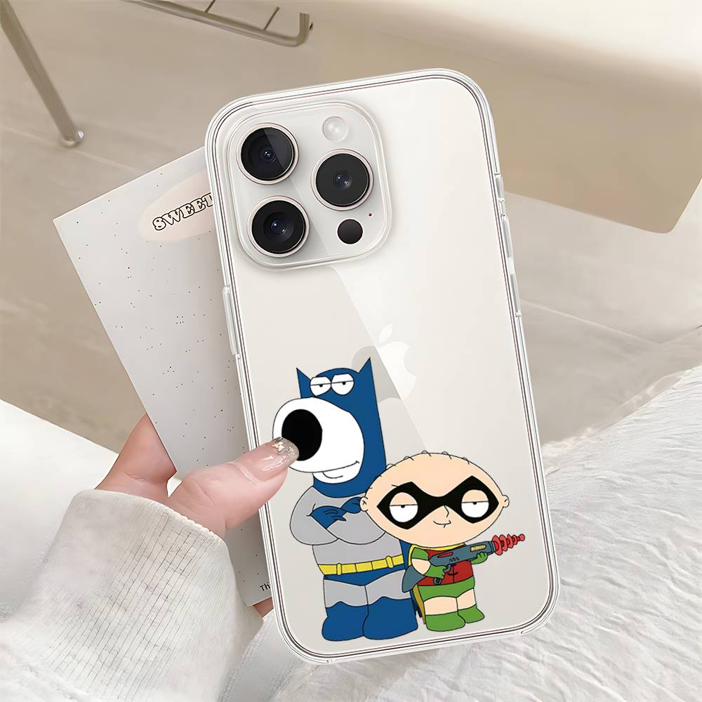 Чехол для телефона Family-G-Guys Для Iphone17 16 15 11 13 14 Pro Max 7 8 Plus X Xr Xs Max Se2020 12mini Прозрачный Чехол