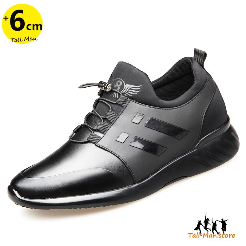 Кроссовки мужские спортивные туфли для увеличения роста стелька 6 см мужские повседневные модные повседневные теплые зимние черные